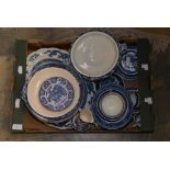 A good quantity of blue and white wares Crown Derby,