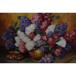 Early 20th century oil on canvas of still life,