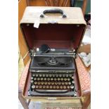 A Royal De Luxe typewriter iron frame late 1920s/early 1930s in case