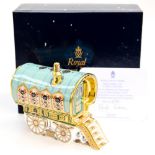 A boxed limited edition Royal Crown Derby 'Barrel Top Gypsy Caravan', No.