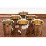 Continental white metal beakers,