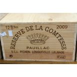 Reserve de la Comtess de Pichon Longueville Lalande, Pauillac 2009, a case,