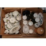 Two boxes of Portmeirion ceramics, various patterns including Botanical Garden,