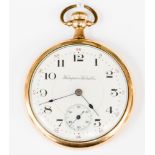 A Hampden Watch Company gold plated pocket watch,