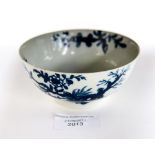 A Worcester small Blue & White Bowl, Prunus Root pattern, date Circa 1760, size 10.5cm diam, 5.