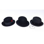 Two Stetson trilby's and a Stetson bowler hat (3)
