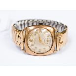 A gentlemen's vintage 9ct gold Helvetia wristwatch,