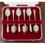A cased set of silver coffee/teaspoons, Sheffield 1964, 1.