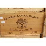 Chateau Langoa Barton, St Julien 2003, a case,