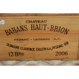 Chateau Bahans Haut Brion, Pessac 2006, a case,