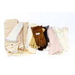 Assorted kid leather ladies gloves, several never worn,