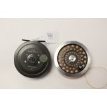 Angling interest: Hardy "The Sunbeam" 7/8ths fishing reel and spare spool.