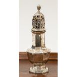 A lighthouse silver sugar shaker, Birmingham 1924, Henry Clifford Davis, weighing approx 3.