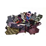 A collection of vintage ties from World War II 1940s up to 1980 large quantity