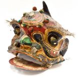 A vintage Chinese processional dragon mask