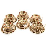 Royal Crown Derby, pattern 1128 6 trios including 6 cups,6 saucers and 6 teaplates,