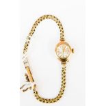 An Avia ladies 9ct gold watch with fancy bracelet, total gross weight approx 9.