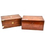 A mahogany writing slope with a sewing box (2)