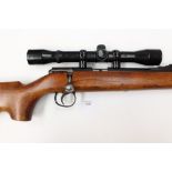 BSA Supersport 5 .22LR. Complete with Telescopic sight. 22.5 inch barrel. Serial number 6866 SB.