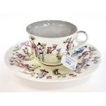 A Spode Extra Large Tea Cup & Saucer/Plate, pattern No.