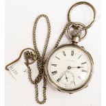 Gentleman's silver watch and chain