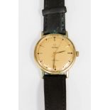 An Omega gentlemen's manual gold plated wristwatch