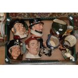 Seven Royal Doulton character jugs, inc.