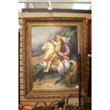 Roberto Perez, 20th century, Cavalier on horseback, signed lower right, oil on canvas,