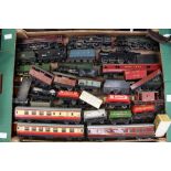 A box of unboxed locomotives and coaches,