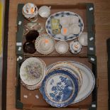 Coalport cottages, Leeds authentic creamware, Coalport ginger jar and covered vase,