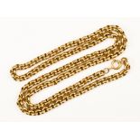 A 9ct gold (stamped 375) necklace with a total length of approx 20'' and a total weight of approx