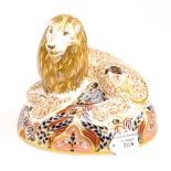 Royal Crown Derby Lion large paperweight,