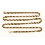 A yellow metal curb chain, approx length 24'', with a weight of approx 34.