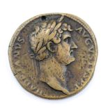 Hadrian Sestertius, Rome, 128-132 AD. Obv. HADRIANVS AVGVSTVS PP, laureate head right. Rev.