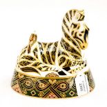 A boxed Royal Crown Derby Zebra paperweight