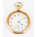 An Elgin gilt metal pocket watch,