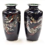 Pair of Japanese choissonne vases a/f