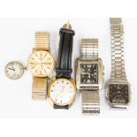 Two gentlemans Rotary wrist watches, with a Casio watch, and two further watches ,