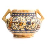 Charlotte Rhead for Crown Ducal, an orange ground Byzantine pattern vase,