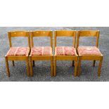 Vico Magistretti, four Modello dining chairs,