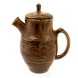 Ray Finch for Winchcombe, a studio pottery slipware coffee pot,