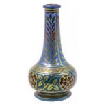 William S Mycock for Pilkington, a Royal Lancastrain lustre vase, bottle form in blue,