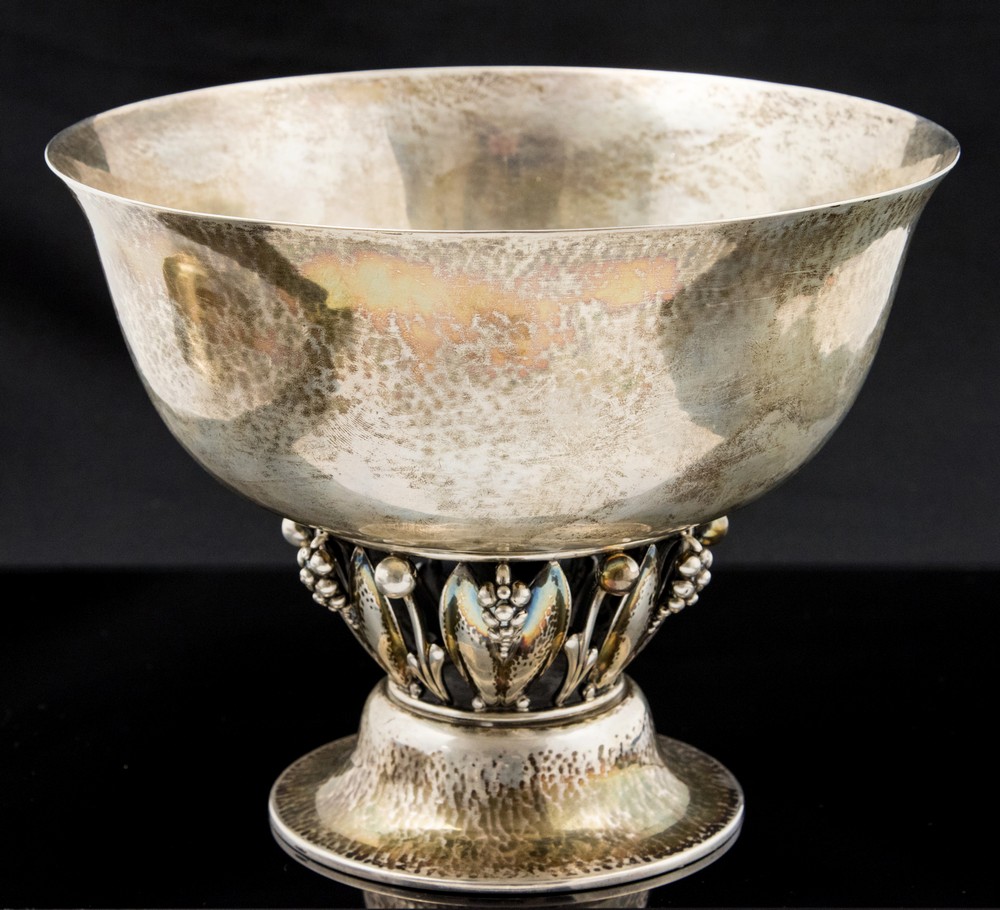 Georg Jensen, a Danish silver pedestal bowl, pattern 197A, 1925-32,