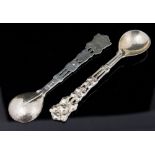 Alwyn Carr, an pair of Arts and Crafts silver serving spoons,