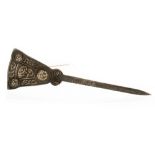 Ian MacCormic for Celtic Art Industries, an Iona silver bar brooch, in the form of a dagger,