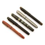 Fountain pens including Swan self filler, Esterbrook, Wyvern 50C,