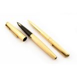 Parker 61 gold filled fountain pen, pinstripe design,