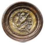 Walter Gilbert for the Bromsgove Guild of Applied Arts, an Arts and Crafts gilt bronze plaque,