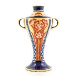 William Moorcroft for James MacIntyre, an Aurelian vase, twin handled, inverse baluster form,