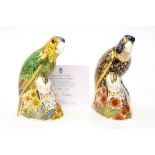 Royal Crown Derby first quality Amazon Green Parrot, limited edition 545/2500, with certificate,